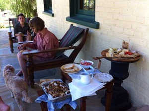 Stanton Bed And Breakfast Pic 5 - casual lunch on the veranda