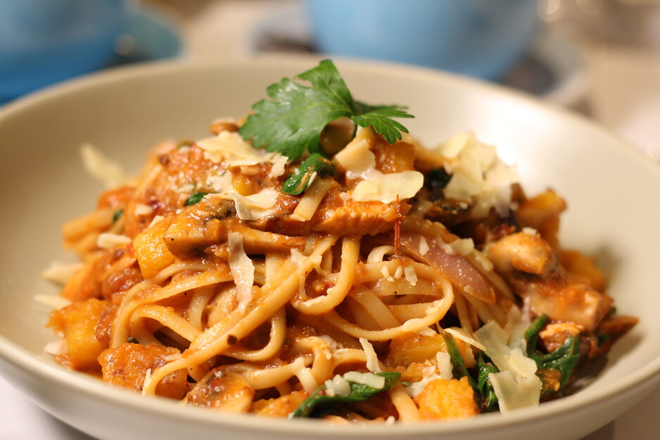 Origin Cafe Pic 1 - Chicken Fettuccine in Napolotana Sauce