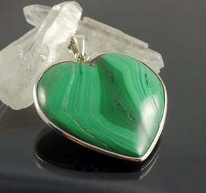 Feel Crystals and Jewellery Pic 4 - Malachite Silver Pendant