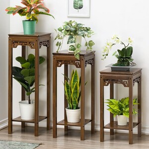 HW Living Pic 3 - Bamboo Material Plant Stand HWLIVINGCOMAU Home Office Furniture Bamboo Material Bookcases Bookshelves Shoe Cabinet Storage Bench Plants Stand Rack Shelving Castle Hill Sydney