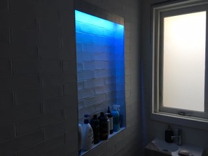 Inner West Electrical and Communications Pic 4 - LED strip lighting in Bathroom House renovation Petersham