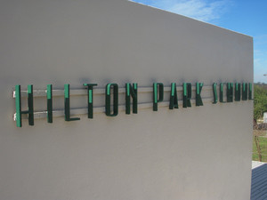 Elton Clay Painting Services Pic 3 - A restored sign for Hilton Primary School