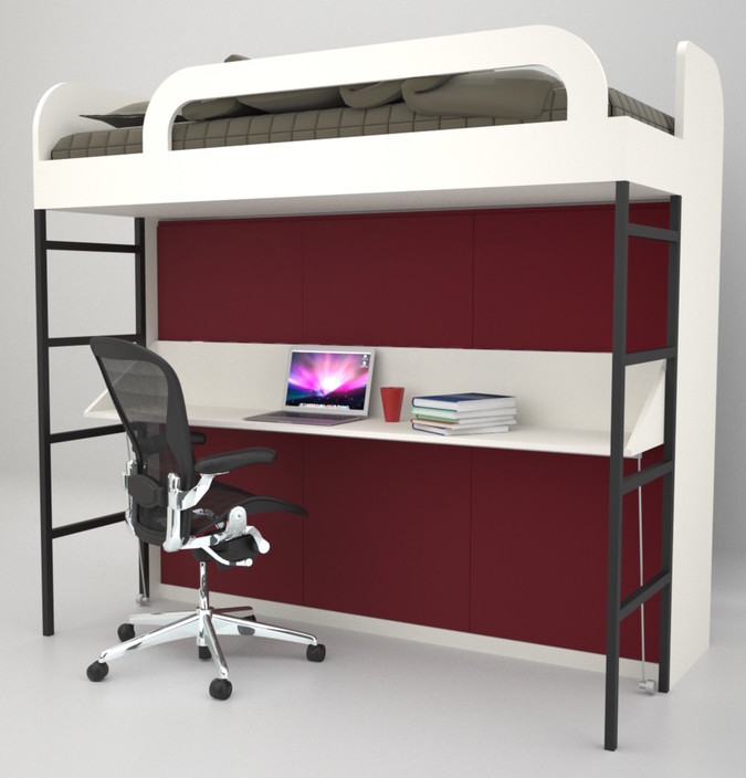 Unique Wall Beds Pic 1 - The Tempo Desk Bunk Bed Closed