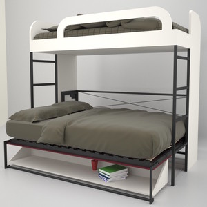 Unique Wall Beds Pic 2 - The Tempo Desk Bunk Bed Open