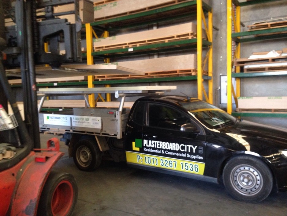 Plasterboard City Qld Pic 1 - Loading up another prompt ute delivery