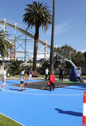 MSF Sports Pic 5 - MSF Sports court at Luna Park for Melbourne United Season Launch