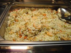 Warwick Fish & Chips Pic 5 - fried rice and prawns