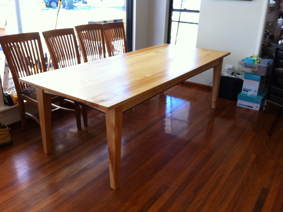 Wollundry Wood Crafts Pic 1 - Recycled Huon Pine Dining Table 24 m x 10 m x 760 mm