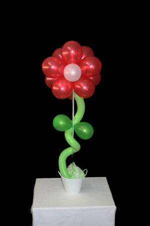 Inflated Designs Pic 2 - Red Flower Pot 1500 86cm high Available in red white pink purple and yellow Other colours on request