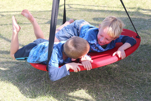 Itech Trampolines Pic 3 - Our Swing Accessory in full use