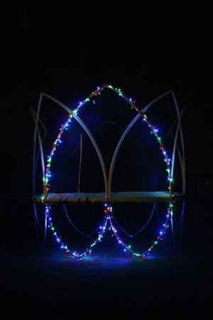 Itech Trampolines Pic 4 - Our Trampoline in full Christmas Spirit One of the many light displays you can have