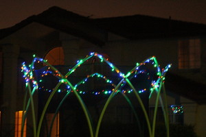 Itech Trampolines Pic 5 - Our Trampoline in full Christmas Spirit One of the many light displays you can have