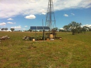 Solar Pumping Solutions Pic 5 - Lorentz solar pump installation to replace failed windmill on a bore Cumnock NSW