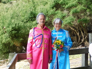 Patricia Jamieson Pic 4 - We had a lot of fun with this couple of Beatles Fans who chose to elope at the beach on Phillip Island It was a beautiful day and the fun continued when they were their wedding suits out for lunch