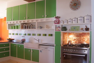 Space Craft Joinery Pic 5 - Eclectic kermit green kitchen Croydon SA