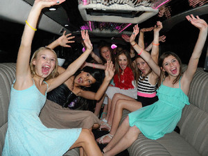 Kids Entertainment Sydney Pic 2 - The music is pumping and the girls are having a blast in the hummer