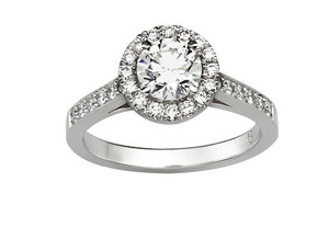 Australian Diamond Brokers Pic 3 - Halo a handmade platinum engagement ring with up to 5 carat centre diamond