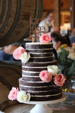 Lily May Cake Design Pic 3 - Chocolate Mud Naked Wedding Cake