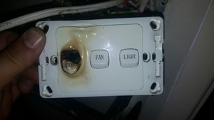 The Local Service Plumbing & Electrical Pic 2 - Burnt switch can put your house on fire