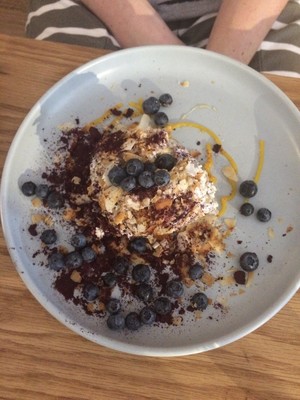 Back and Forth Pic 3 - Yum Coconut Quinoa Bircher and Chia pudding with yummy fruit