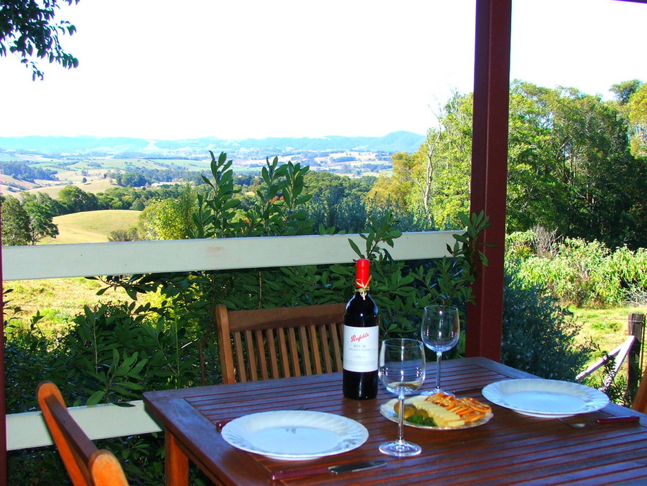 Lisnagarvey Cottage B&b Pic 1 - Private Deck with BBQ overlooking the plateau