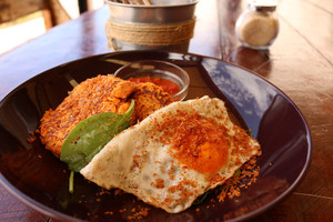 Red Tractor Cafe Pic 5 - Sweet potato hash brown with crispy fried egg and bacon crumb