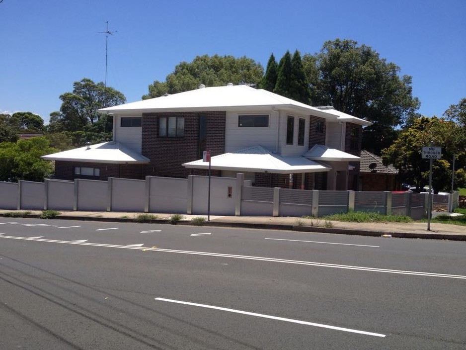 AB Fencing Supplies Pic 1 - A grand house deserves a grand fence Looks like masonry at less than half the cost On Croydon Rd Bexley this beautiful home has 1800mm high Urbanwall to reduce road noise into