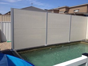 AB Fencing Supplies Pic 2 - This customer wanted a sound barrier and something to make his pool and alfresco more pleasant Evowall 2100mm