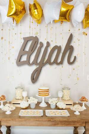 Funky Wooden Names & Letters Pic 3 - Large backdrop wooden signs for Living wall