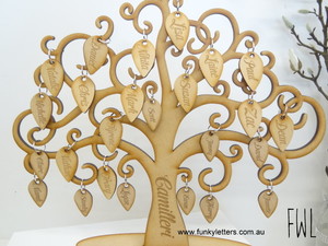 Funky Wooden Names & Letters Pic 4 - Family trees have your whole family on this tree