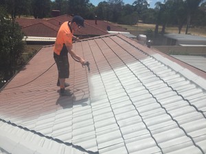 Dean's Roofing Pic 2 - Deans roofing restoration in process