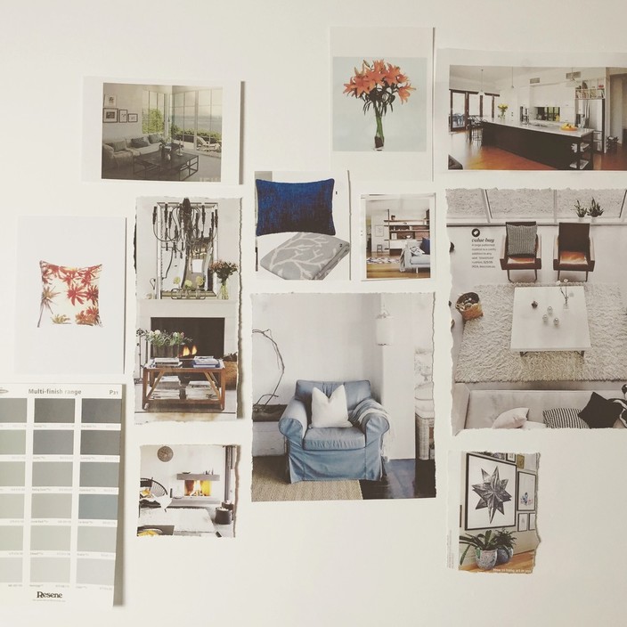 The Design Chapter Pic 1 - MoodboardTear sheets for a Sydney Northern Beaches project