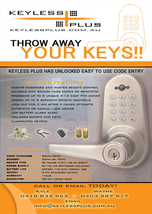Keyless Plus Door Locks Adelaide in Adelaide, SA, Security & Safety System Installation TrueLocal