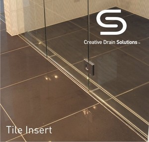 Creative Drain Solutions Pic 4 - AdvantageEco Tile Insert Tile to Tile Drain with Glass Inserts