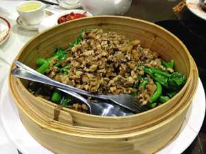 King Fook Seafood Restaurant Pic 3 - Steamed Chinese broccoli minced pork and salted vegetables