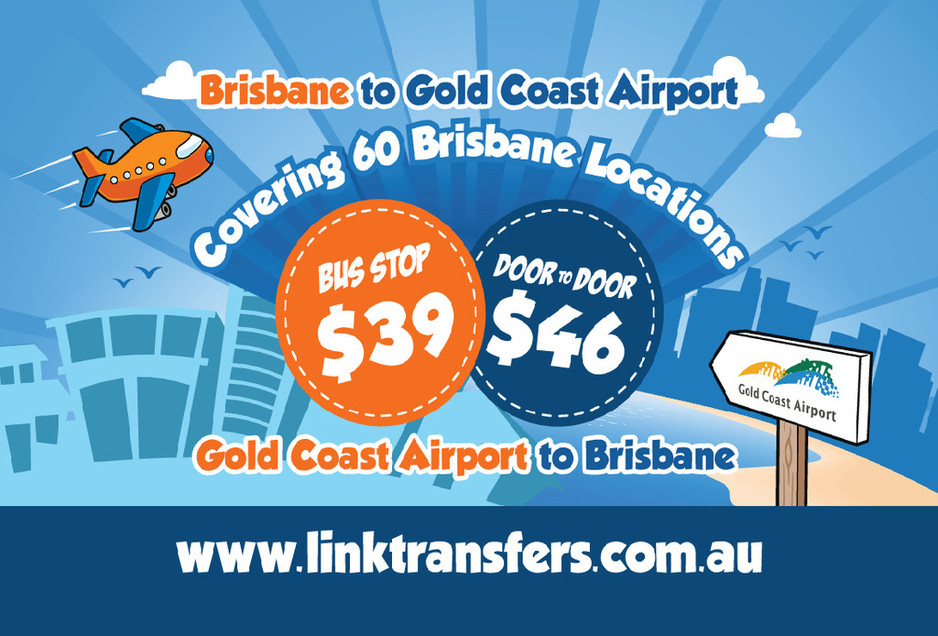 Link Transfers Pic 1 - Door to door and bus stop pickups available to or from Brisbane and Gold Coast Airport