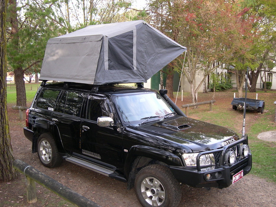 Bushcamper Canvas Pic 1 - Side Fold Double Bed Tent Nissan Patrol