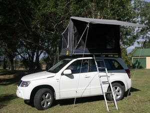 Bushcamper Canvas Pic 3 - Side Fold Double Bed Tent Suzuki Grand Vitara