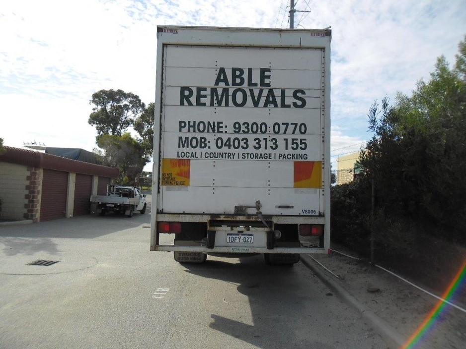 Able Removals Pic 2 - Our truck at the depot