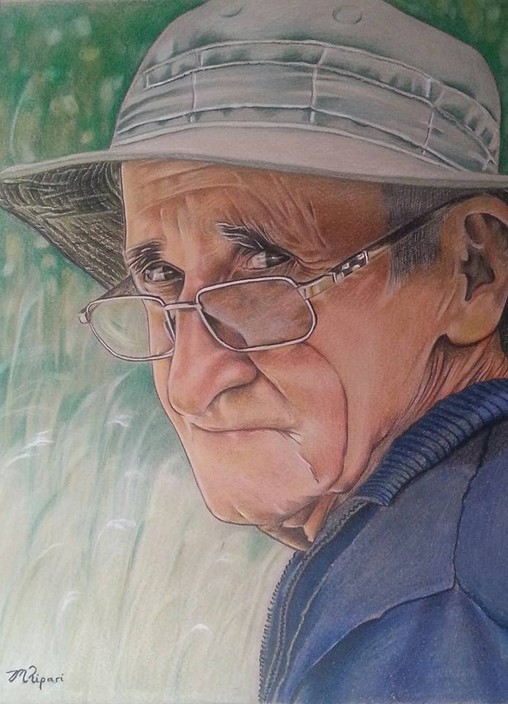 Michelle Ripari Art Pic 1 - Dad 2016 Coloured Pencils on Paper