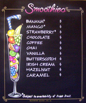 Blackboard Artworx Pic 2 - Small chalk art menu blackboard