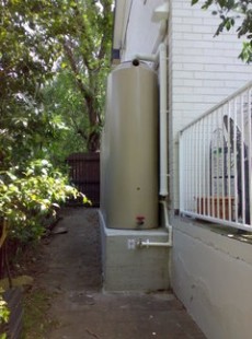 Queenscliff Plumbing Pty Ltd Pic 1 - side view of 2x2300 litre tanks