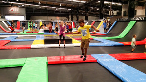 Air Factory Trampoline Park Pic 5 - The huge free jump zone at the Air Factory