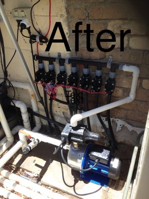 Portside Irrigation Repairs Pty Ltd Pic 4 - Updated irrigation system Lowara Pump Hunter controller and valves