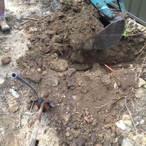 Non-Stop Plumbing Service Pic 3 - Getting ready for new sewer line