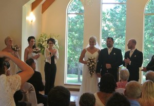 Brisbane Marriage Celebrant - Ceremonial Moments Pic 2 - Katrina and Brad were married in the beautiful chapel at the Cedar Creek Winery at Mt Tamborine