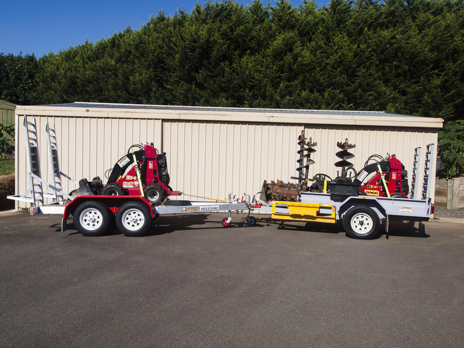 Earthmoving Logistics and Hire Pic 1 - Dingo Diggers with attachments