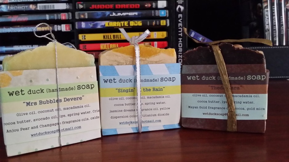 wet duck soap Pic 1 - Some of the fragrant Wet Duck Soaps