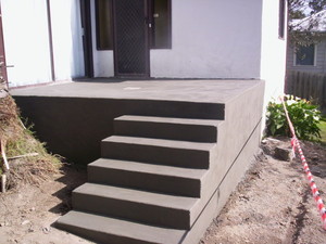 Lackos Concrete pattern Paving Pic 5 - coloured concrete with steps