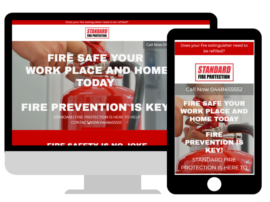 Carla Co. Services Pic 1 - Fire Safety Website Design Using Godaddy Website Builder Home page preview desktop and mobile friendly